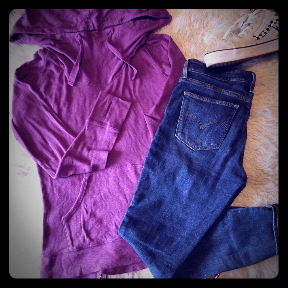 Columbia cowl neck thumb hole hoodie